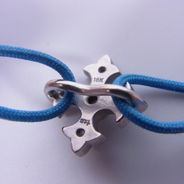 実際に弊社で買取させて頂いたLoreeRodkin/ローリーロドキン 18KWG fancycross/ファンシークロスｗ/4ダイヤ コードブレスレットの画像 4枚目