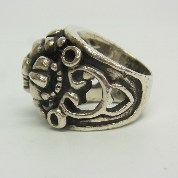 実際に弊社で買取させて頂いた【ギャラ付】A&G/エーアンドジー スカルオンクロス リング 16号の画像 1枚目