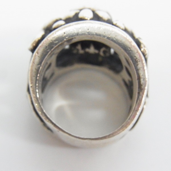 実際に弊社で買取させて頂いた【ギャラ付】A&G/エーアンドジー スカルオンクロス リング 16号の画像 3枚目