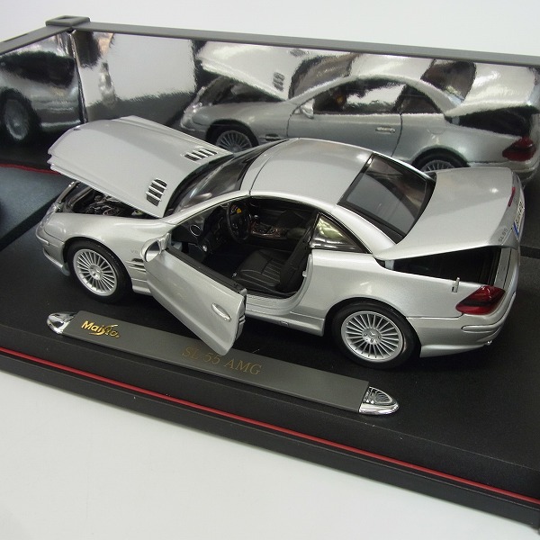 実際に弊社で買取させて頂いたMaisto/マイスト メルセデスベンツ SL-55AMG プレミアム 1/18 の画像 5枚目