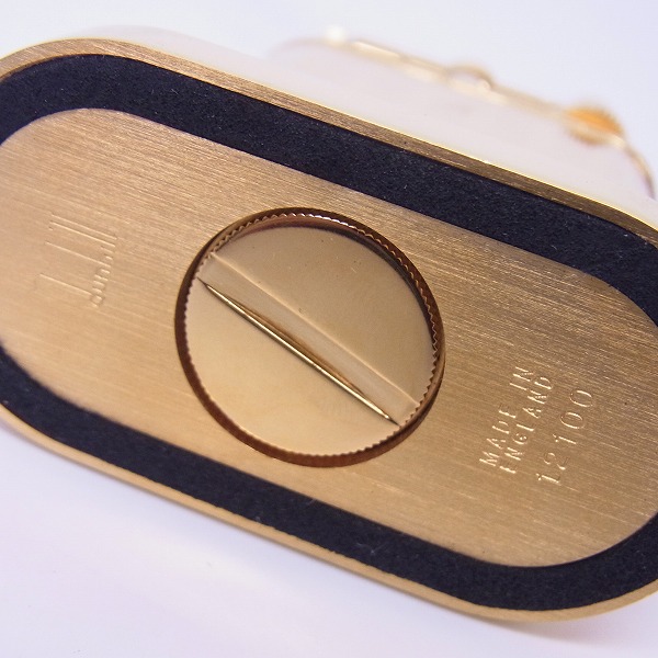 実際に弊社で買取させて頂いたdunhill/ダンヒル ユニーク 卓上型 テーブルオイルライター ゴールドの画像 2枚目