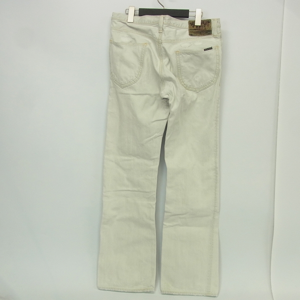 実際に弊社で買取させて頂いたBLUE BLUE/ブルーブルー リペア加工 クラッシュデニムパンツ ホワイト 31の画像 1枚目