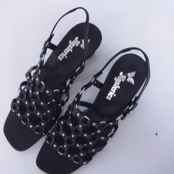 実際に弊社で買取させて頂いたHYSTERICS/ヒステリックス レザー編み込み/スタッズ サンダル /Mの画像 4枚目