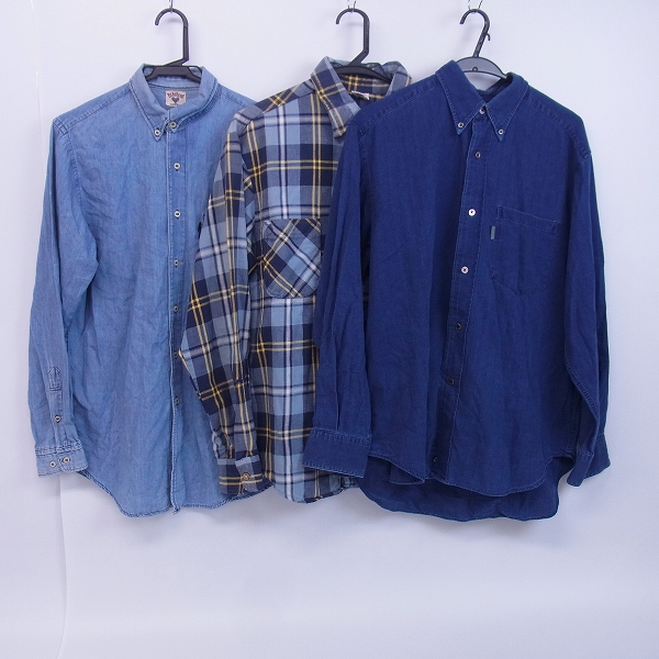 実際に弊社で買取させて頂いたBLUE BLUE/ブルーブルー Paul Smith Jeans/ポールスミス BIG MAC インディゴシャツ 1/M/L 3点セット
