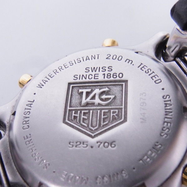 実際に弊社で買取させて頂いたTAG HEUER/タグホイヤー セナモデル クォーツ/腕時計 S25.706【動作未確認】の画像 3枚目