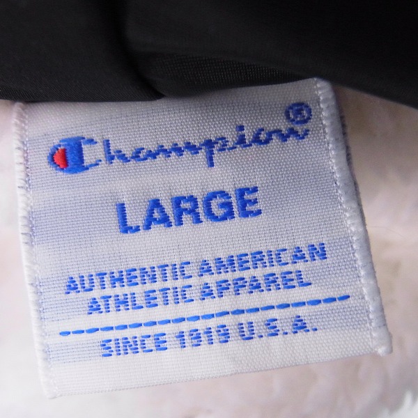 実際に弊社で買取させて頂いたChampion×LET IT RIDE/チャンピオン×レットイットライド 別注 ベンチコート 黒/Lの画像 2枚目