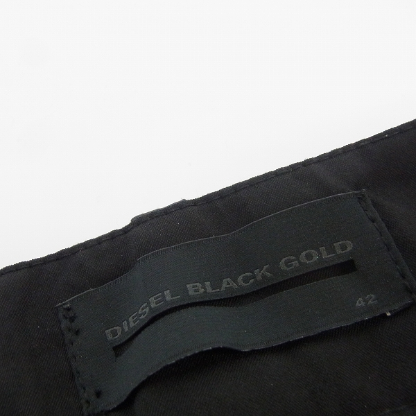 実際に弊社で買取させて頂いたDIESEL BLACK GOLD/ディーゼル ブラックゴールド 黒パンツ/42の画像 2枚目