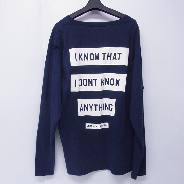 実際に弊社で買取させて頂いたUNIFORM EXPERIMENT/ユニフォームエクスペリメント 17AW L/S BOX BANNER TEE/ボックスバナーTシャツ UE-178076/1の画像 1枚目