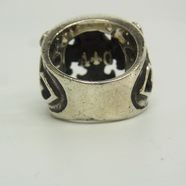 実際に弊社で買取させて頂いた【ギャラ付】A&G/エーアンドジー スカルオンクロス リング 16号の画像 2枚目