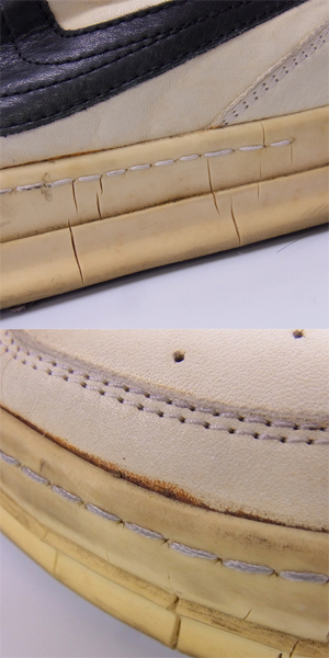 実際に弊社で買取させて頂いたクロムハーツ×リックオウエンス ジオバスケット レザーハイカットスニーカー CHクロス/ダガージップ/40の画像 7枚目