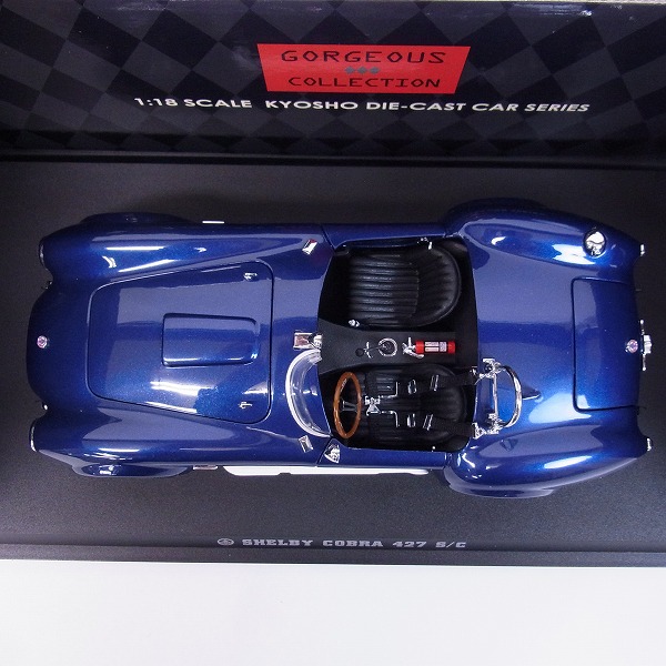 実際に弊社で買取させて頂いたKYOSHO/京商 GORGEOUS COLLECTION SHELBY COBRA コブラ 427 ブルー 1/18の画像 2枚目