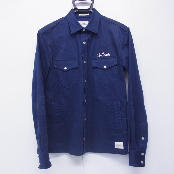 実際に弊社で買取させて頂いたTHE CRIMIE/クライミー  ワンポイントロゴ刺繍 ロングスリーブシャツ S