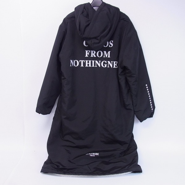 実際に弊社で買取させて頂いたChampion×LET IT RIDE/チャンピオン×レットイットライド 別注 ベンチコート 黒/Lの画像 1枚目