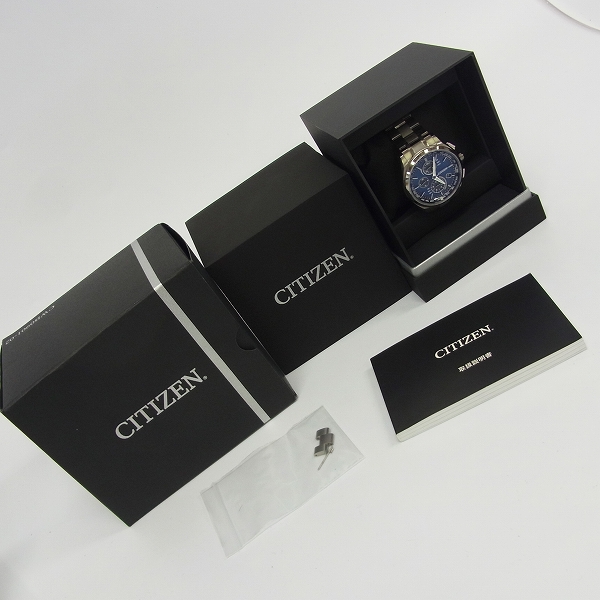 実際に弊社で買取させて頂いたCITIZEN/シチズン アテッサ エコ・ドライブ電波時計 ダイレクトフライト/AT8040-57Lの画像 7枚目
