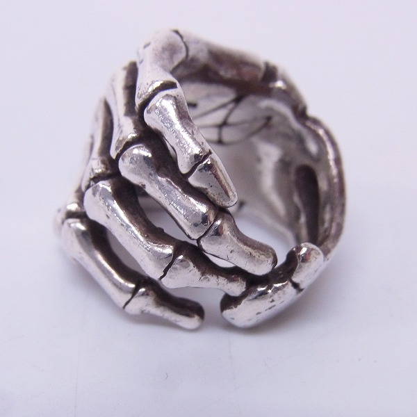 実際に弊社で買取させて頂いたCRAZY PIG/クレイジーピッグ BONE HAND/ボーンハンド リング 17号の画像 2枚目