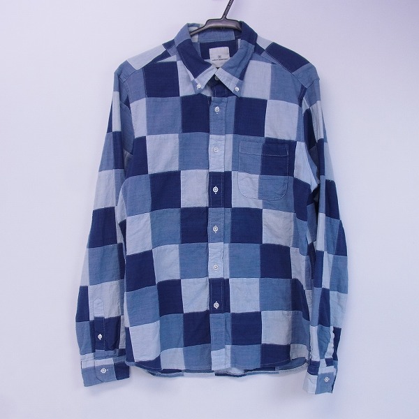 実際に弊社で買取させて頂いたuniform experiment/ユニフォームエクスペリメント パッチワークボタンダウンシャツ UE-140067/4