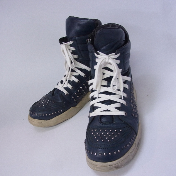 実際に弊社で買取させて頂いたDIET BUTCHER SLIM SKIN/ダイエットブッチャー スリムスキン スタッズハイカットスニーカー D112D040 サイズ10