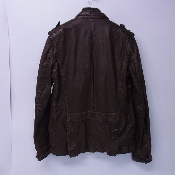 実際に弊社で買取させて頂いたNeil Barrett/ニールバレット レザー/牛革 シングルレザージャケット/Sの画像 1枚目