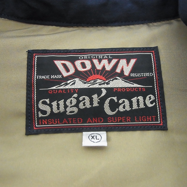 実際に弊社で買取させて頂いたSUGAR CANE/シュガーケーン ダウンベスト  レザーヨーク/ネイビー/SC12340/XLの画像 5枚目