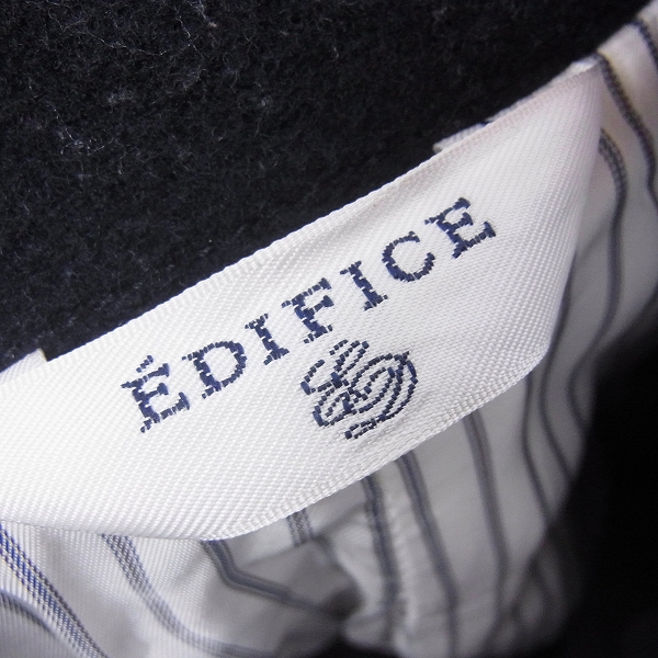 実際に弊社で買取させて頂いたEDIFICE/エディフィス ウールマリンコート ネイビー 38の画像 2枚目