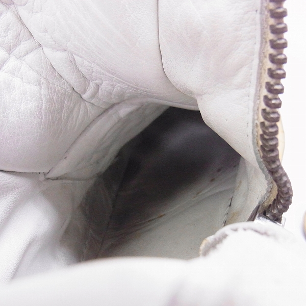 実際に弊社で買取させて頂いたクロムハーツ×リックオウエンス ジオバスケット レザーハイカットスニーカー CHクロス/ダガージップ/40の画像 9枚目