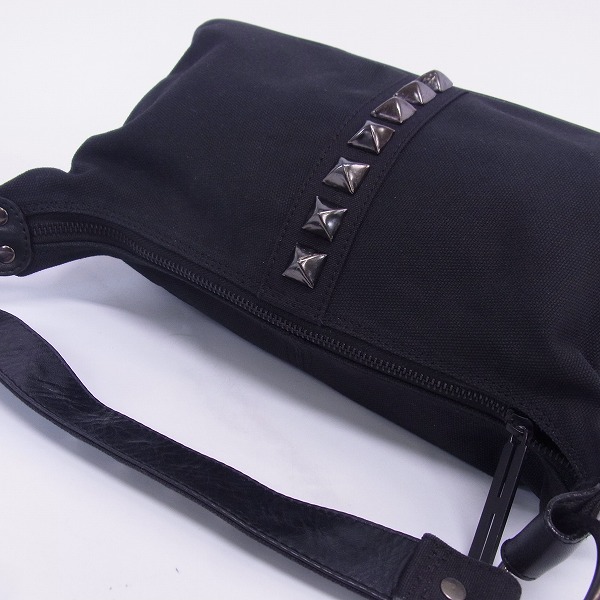 実際に弊社で買取させて頂いたHYSTERICS/ヒステリックス キャンバス×レザー スタッズハンドバッグの画像 2枚目