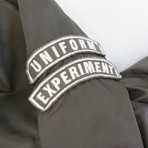 実際に弊社で買取させて頂いたUniform Experiment×ALPHA/ユニフォームエクスペリメント×アルファ コラボ L-2B フライトジャケット/Lの画像 8枚目