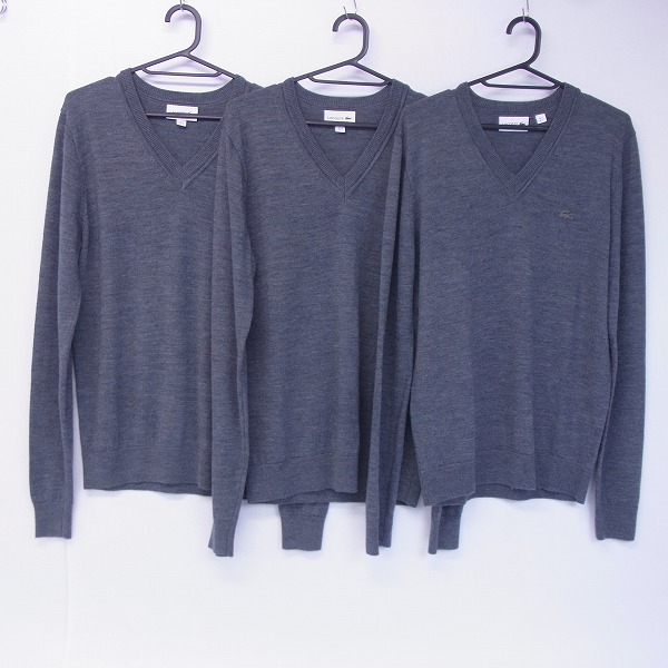 実際に弊社で買取させて頂いたLACOSTE/ラコステジャパン Vネックニットセーター/US-S/3点セット
