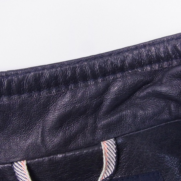 実際に弊社で買取させて頂いたARMANI JEANS/アルマーニジーンズ レザージャケット xxsの画像 5枚目