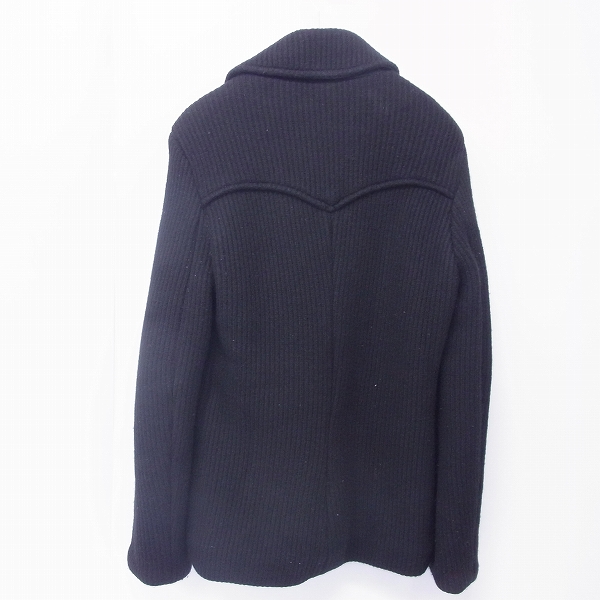 実際に弊社で買取させて頂いたBLUE BLUE/ブルーブルー シングル Ｐコート ブラック Mの画像 1枚目