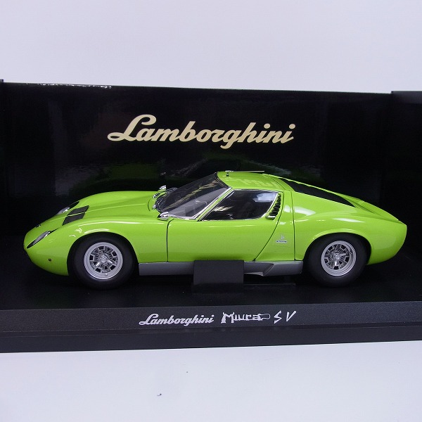 実際に弊社で買取させて頂いたKYOSHO/京商 ランボルギーニ P400SV ライトグリーン 08313LG 1/18の画像 1枚目