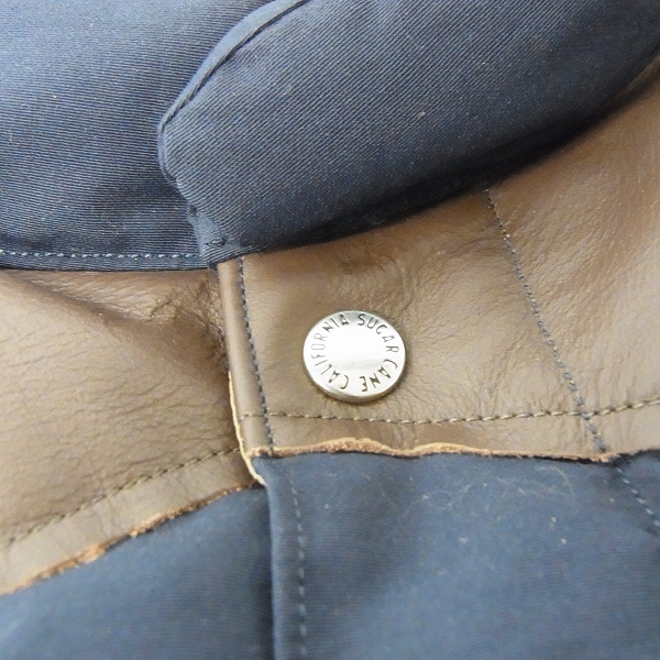 実際に弊社で買取させて頂いたSUGAR CANE/シュガーケーン ダウンベスト  レザーヨーク/ネイビー/SC12340/XLの画像 2枚目