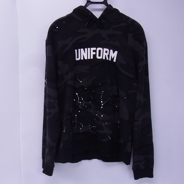 実際に弊社で買取させて頂いたUNIFORM EXPERIMENT/ユニフォームエクスペリメント 16AW カモフラ柄 ロゴパーカー UE-167030/2