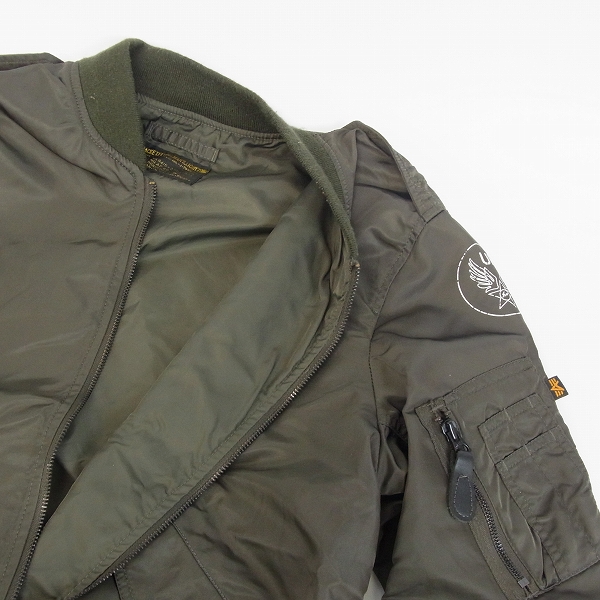 実際に弊社で買取させて頂いたUniform Experiment×ALPHA/ユニフォームエクスペリメント×アルファ コラボ L-2B フライトジャケット/Lの画像 4枚目