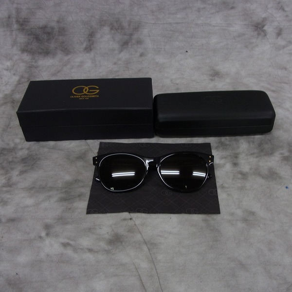 実際に弊社で買取させて頂いたOLIVER GOLDSMITH/オリバー ゴールドスミス ANNABEL-s/アナベル 黒縁 サングラスの画像 7枚目