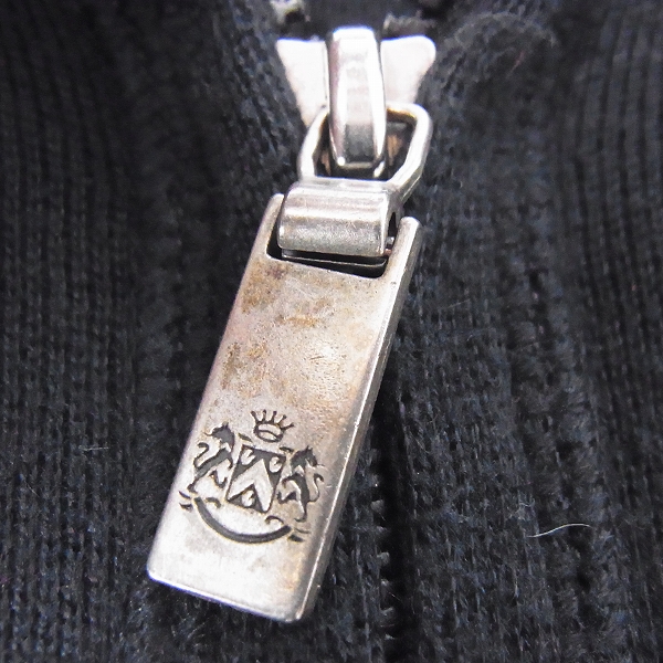 実際に弊社で買取させて頂いたlucien pellat-finet/ルシアンペラフィネ バックスワロスカル ジップパーカー Sの画像 2枚目