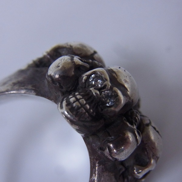 実際に弊社で買取させて頂いたSTANLEYGUESS/スタンリーゲス  スカルパイルリング/ミディアム w/ストーンアイズの画像 6枚目