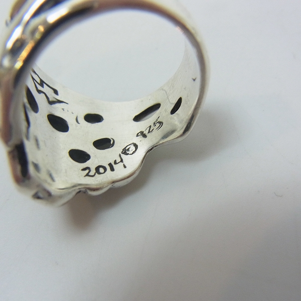 実際に弊社で買取させて頂いた【ギャラ付】TRAVISWALKER/トラヴィスワーカー 2014限定 リルジースカルリングw/ブロンズボールw/ダイアモンド 16号の画像 5枚目