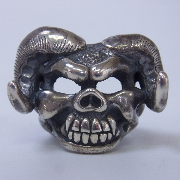 実際に弊社で買取させて頂いたTRAVIS WALKER/トラヴィスワーカー 2009 カスタム ラムホーンスカルリングの画像 1枚目