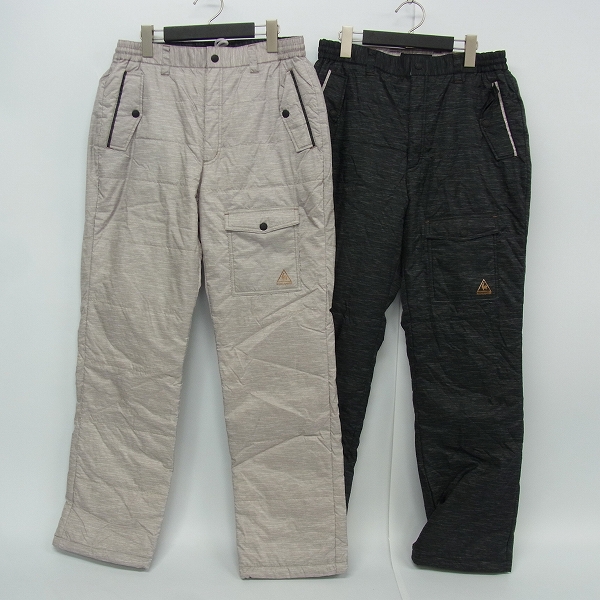 実際に弊社で買取させて頂いたle coq sportif/ルコック ゴルフウェア 中綿ナイロン パンツ 防寒 裾アジャスター グレー系 L 2点セット