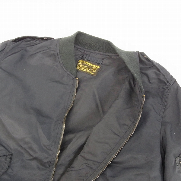 実際に弊社で買取させて頂いたUniform Experiment×ALPHA/ユニフォームエクスペリメント×アルファ 別注 11SS L-2Bフライトジャケット/Lの画像 4枚目