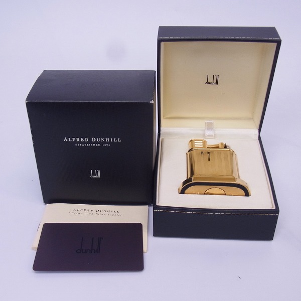 実際に弊社で買取させて頂いたdunhill/ダンヒル ユニーク 卓上型 テーブルオイルライター ゴールドの画像 3枚目