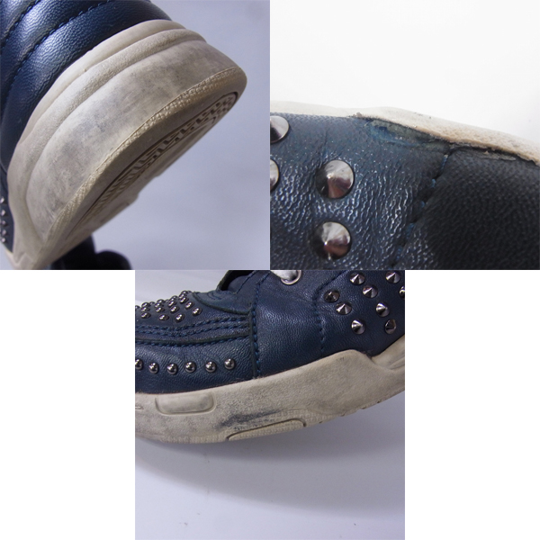 実際に弊社で買取させて頂いたDIET BUTCHER SLIM SKIN/ダイエットブッチャー スリムスキン スタッズハイカットスニーカー D112D040 サイズ10の画像 6枚目