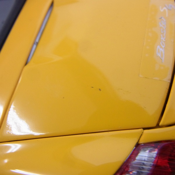 実際に弊社で買取させて頂いたKYOSHO/京商 PORSCHE BOXTER S ポルシェ ボクスター 08381Y イエロー 1/18の画像 8枚目