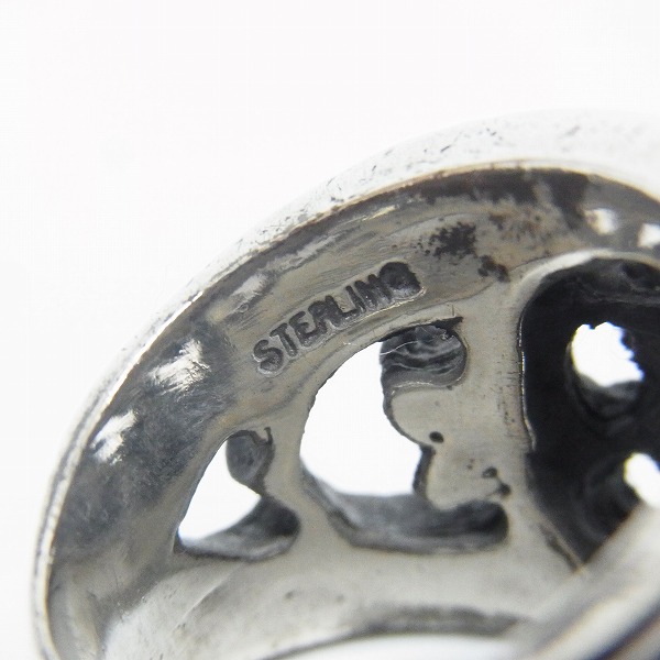 実際に弊社で買取させて頂いた【ギャラ付】A&G/エーアンドジー スカルオンクロス リング 16号の画像 6枚目