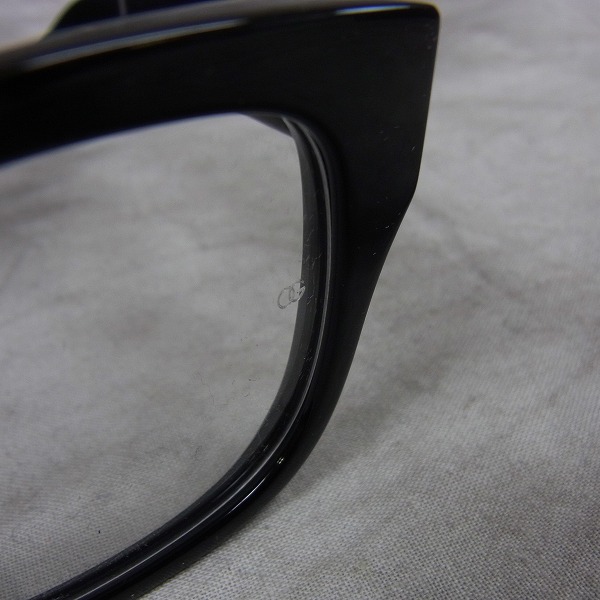 実際に弊社で買取させて頂いたOLIVER GOLDSMITH/オリバー ゴールドスミス CONSUL-s 黒縁 メガネフレームの画像 6枚目