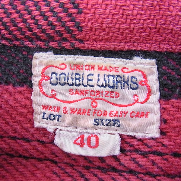 実際に弊社で買取させて頂いたDUBBLE WORKS/SUGAR CANE/LEVIS RED TAB チェックシャツ M/L/40 3点セットの画像 3枚目