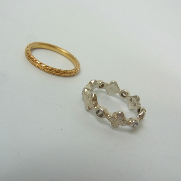 実際に弊社で買取させて頂いたLoreeRodkin/ローリーロドキン 18K リーフカットデザインバンドリング等 2点セット