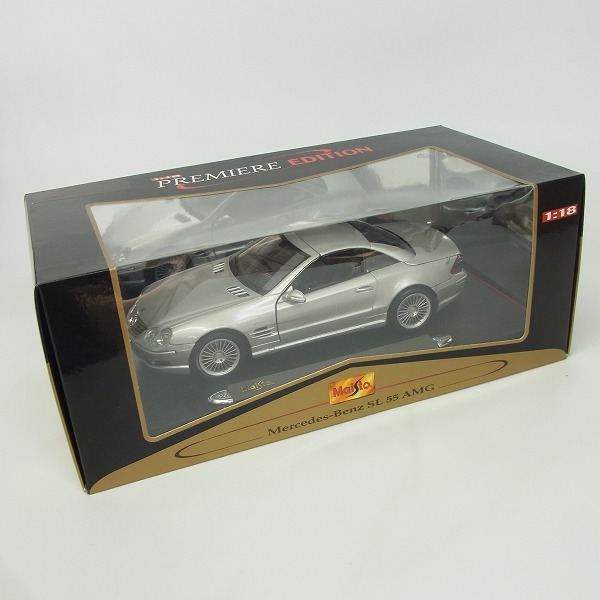 実際に弊社で買取させて頂いたMaisto/マイスト メルセデスベンツ SL-55AMG プレミアム 1/18 