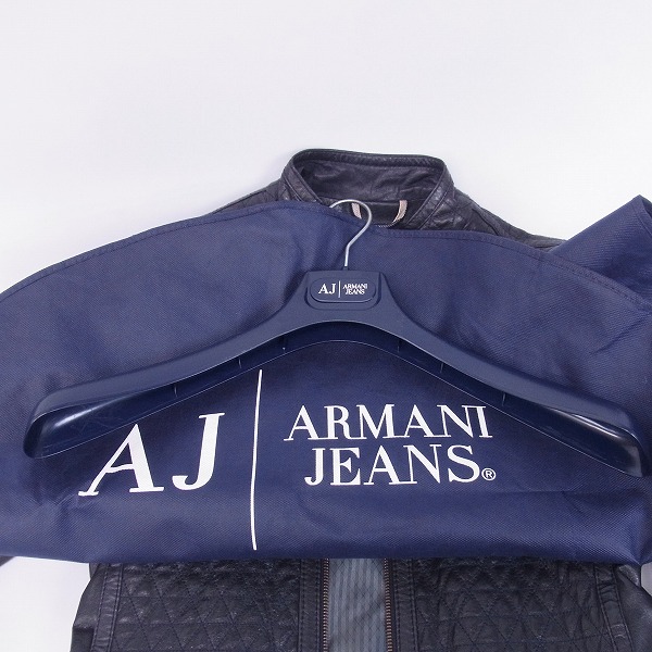 実際に弊社で買取させて頂いたARMANI JEANS/アルマーニジーンズ レザージャケット xxsの画像 7枚目